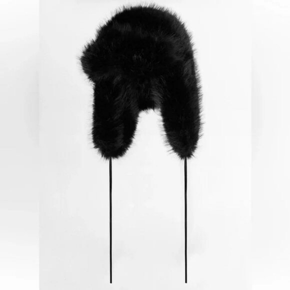 ZARA FAUX FUR AVIATOR HAT - Picture 2 of 3